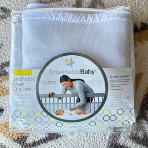 Breathable White Mesh Crib Liner